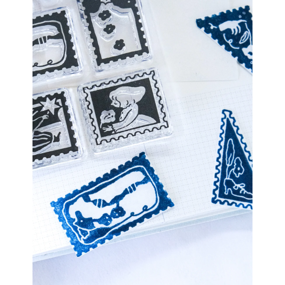 dodolulu 水晶印章「想你了」可愛女孩 手帳素材 【立夏手帳生活】-細節圖7