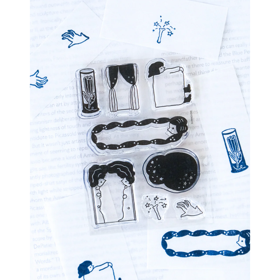 dodolulu 水晶印章「魔幻劇場」可愛女孩 手帳素材 【立夏手帳生活】-細節圖2