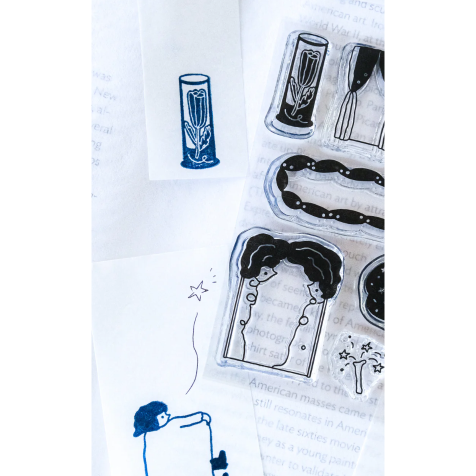 dodolulu 水晶印章「魔幻劇場」可愛女孩 手帳素材 【立夏手帳生活】-細節圖4