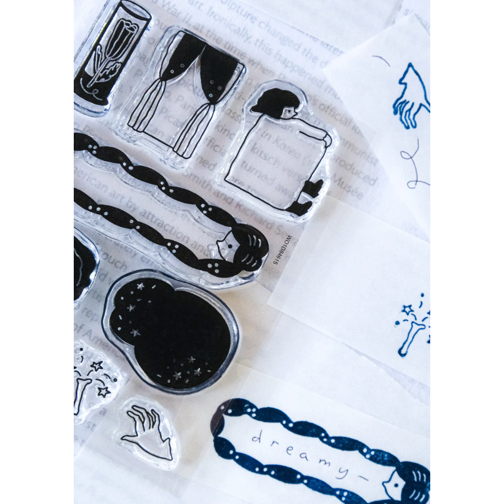 dodolulu 水晶印章「魔幻劇場」可愛女孩 手帳素材 【立夏手帳生活】-細節圖5