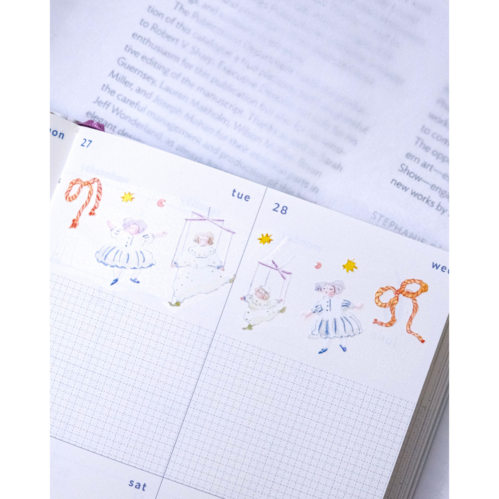 【雙材質】dodolulu『旋律之外』3.5cm燙金霧面PET膠帶/和紙膠帶 優雅女孩風 紙膠帶【立夏手帳生活】-細節圖10