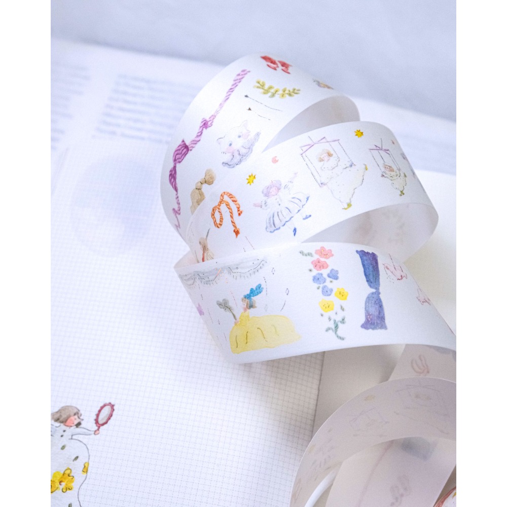 【雙材質】dodolulu『旋律之外』3.5cm燙金霧面PET膠帶/和紙膠帶 優雅女孩風 紙膠帶【立夏手帳生活】-規格圖10