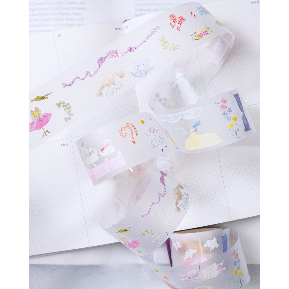 【雙材質】dodolulu『旋律之外』3.5cm燙金霧面PET膠帶/和紙膠帶 優雅女孩風 紙膠帶【立夏手帳生活】-規格圖10