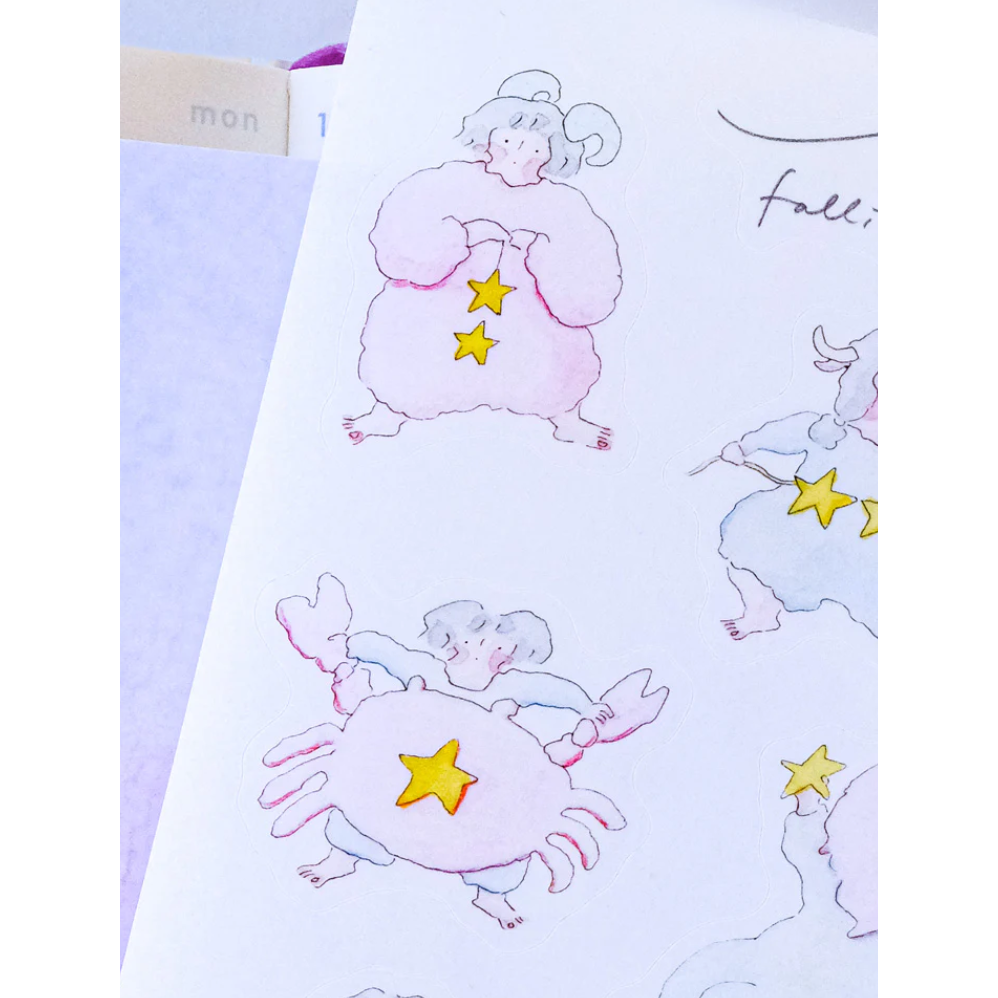 dodolulu『星際邊緣』女孩貼紙 手帳素材 紙貼紙【立夏手帳生活】-細節圖2