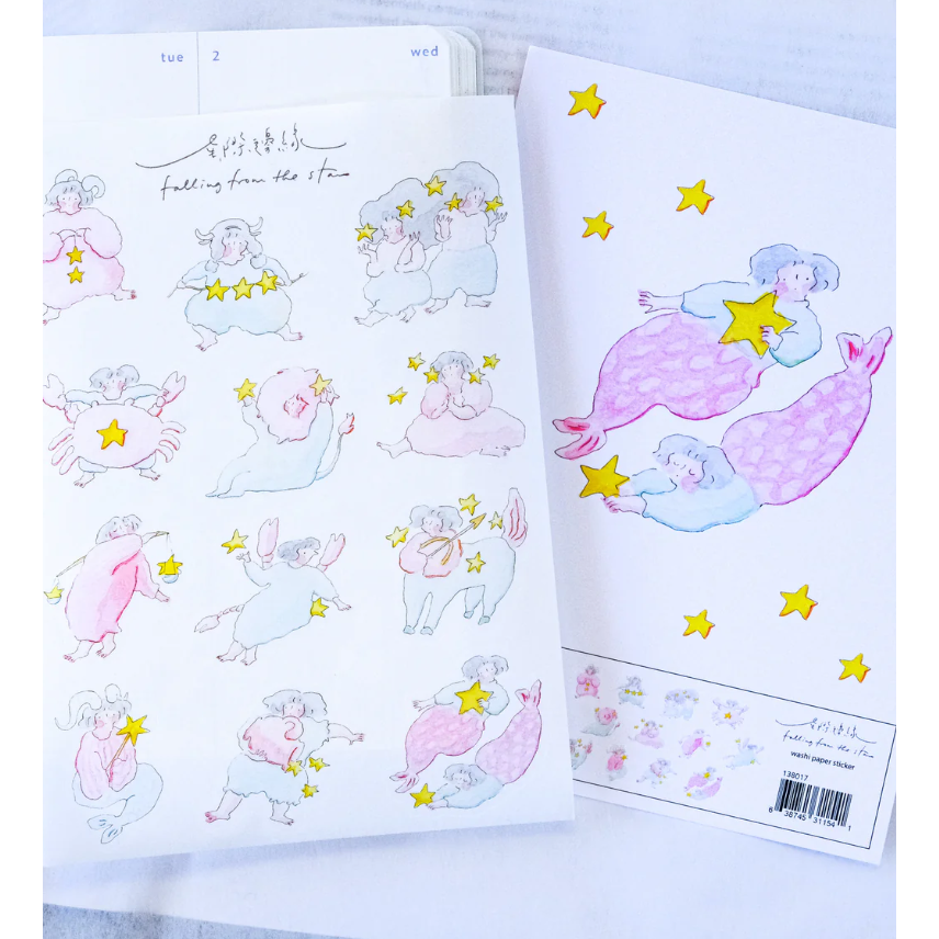 dodolulu『星際邊緣』女孩貼紙 手帳素材 紙貼紙【立夏手帳生活】-細節圖3