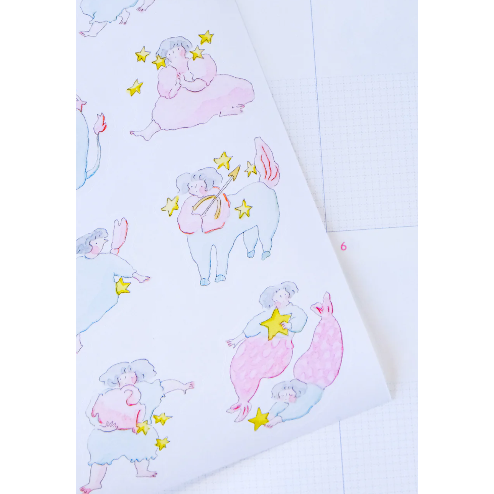 dodolulu『星際邊緣』女孩貼紙 手帳素材 紙貼紙【立夏手帳生活】-細節圖5