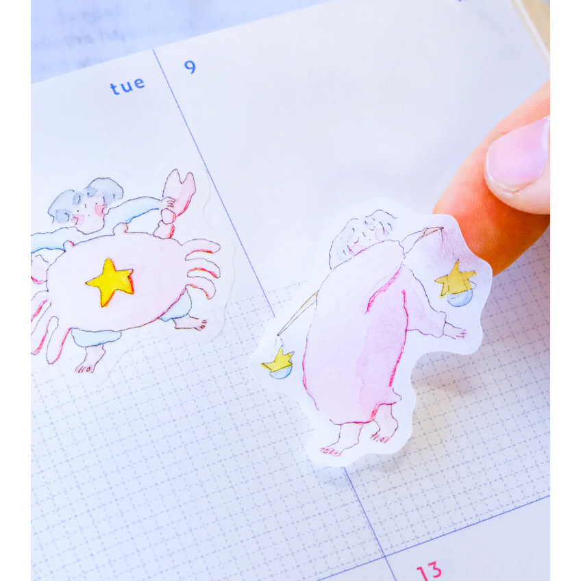 dodolulu『星際邊緣』女孩貼紙 手帳素材 紙貼紙【立夏手帳生活】-細節圖7