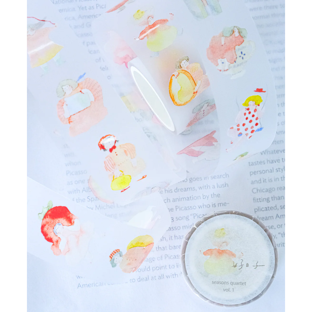 【4款各雙材質】dodolulu『好日子系列』3cm霧面PET膠帶/和紙膠帶【立夏手帳生活】-細節圖3