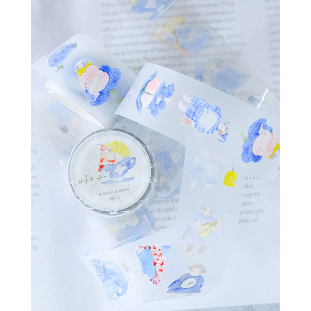 【4款各雙材質】dodolulu『好日子系列』3cm霧面PET膠帶/和紙膠帶【立夏手帳生活】-細節圖6