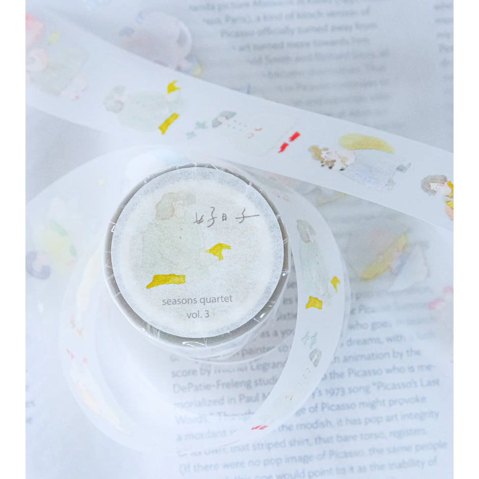 【4款各雙材質】dodolulu『好日子系列』3cm霧面PET膠帶/和紙膠帶【立夏手帳生活】-細節圖9