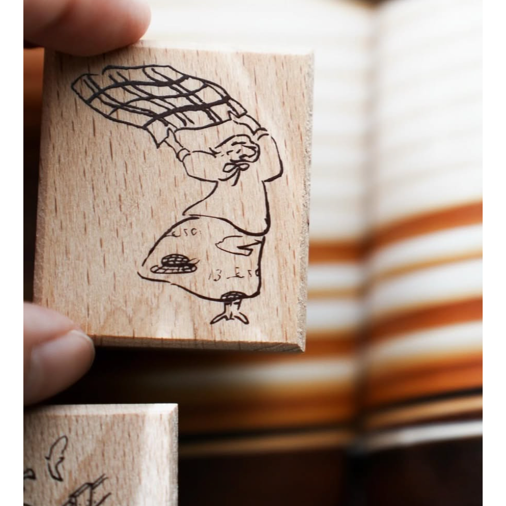 山泥泥yamadoro『海的留言板系列』櫸木印章 共5款【立夏手帳生活】-細節圖3