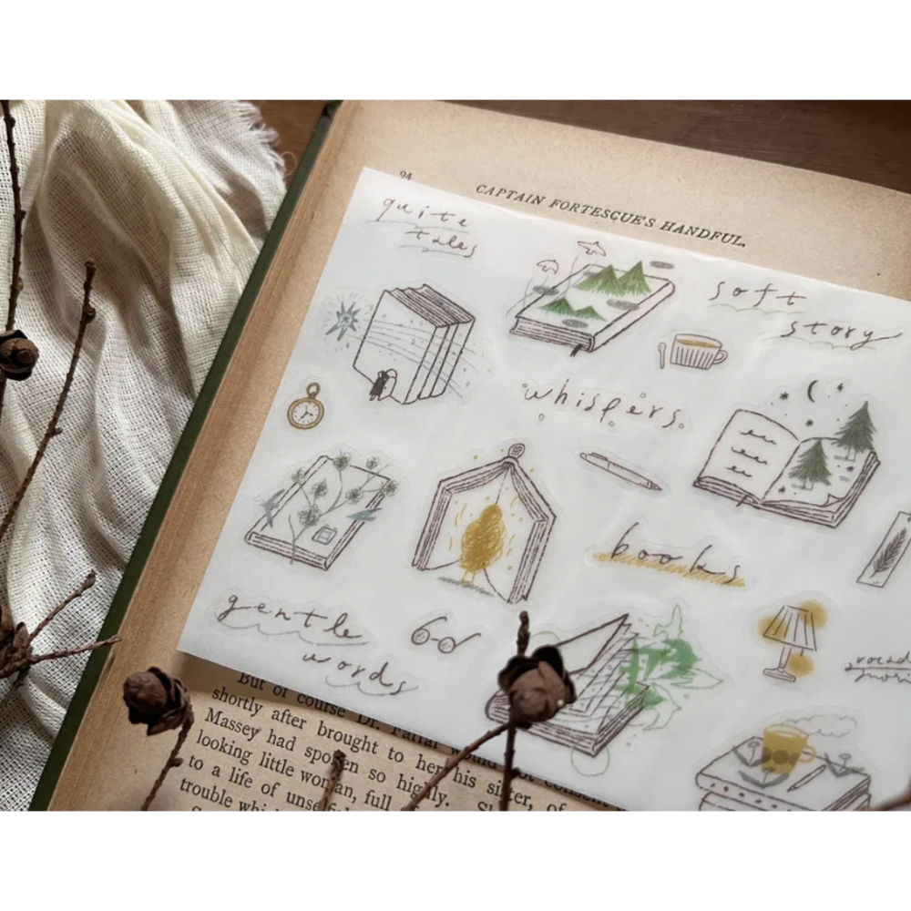 森酪梨Avocado mori 書的記憶 Memories of books 轉印貼紙-細節圖2