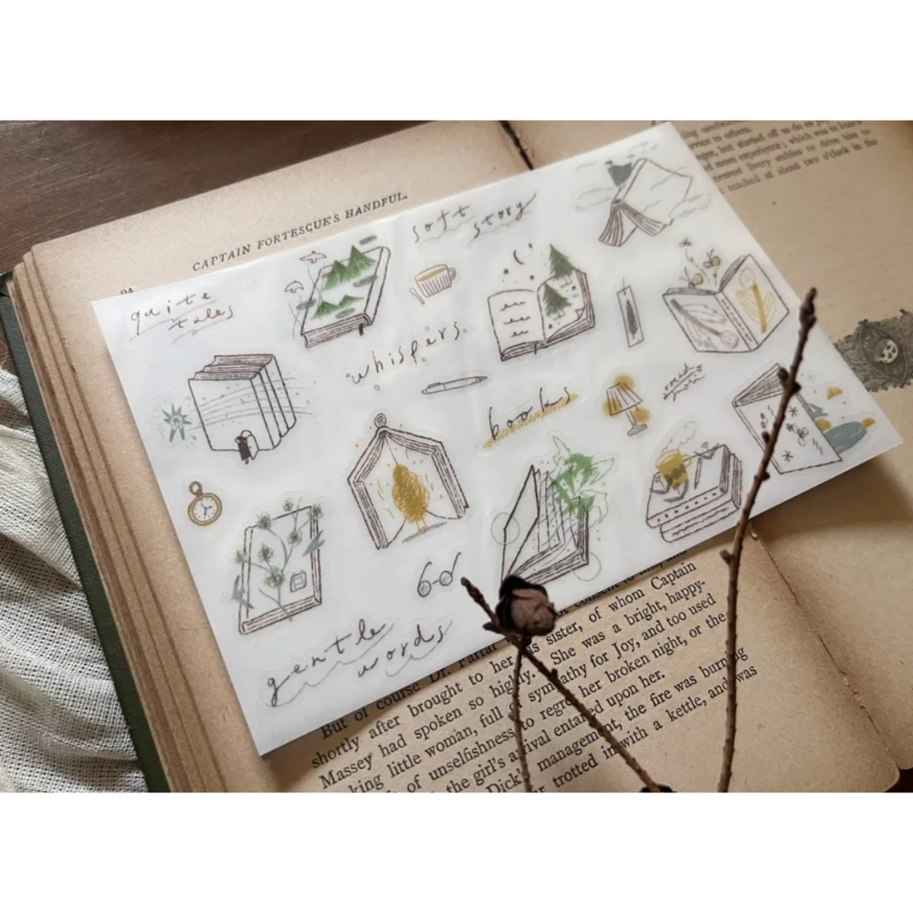 森酪梨Avocado mori 書的記憶 Memories of books 轉印貼紙-細節圖3