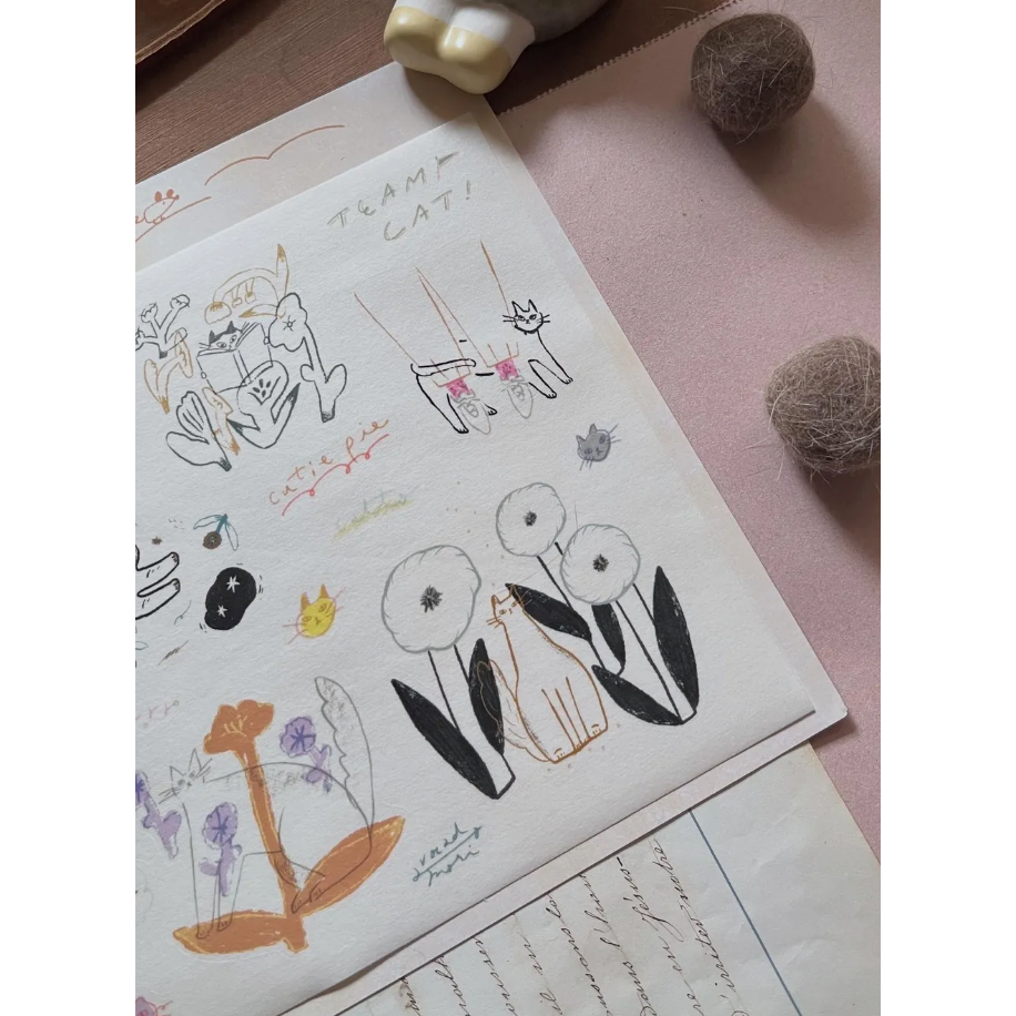 森酪梨Avocado mori 貓咪愛好者 Cats lover 和紙割型貼紙-細節圖3