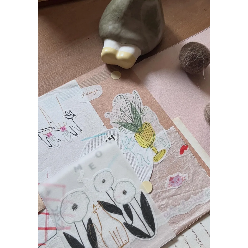 森酪梨Avocado mori 貓咪愛好者 Cats lover 和紙割型貼紙-細節圖4