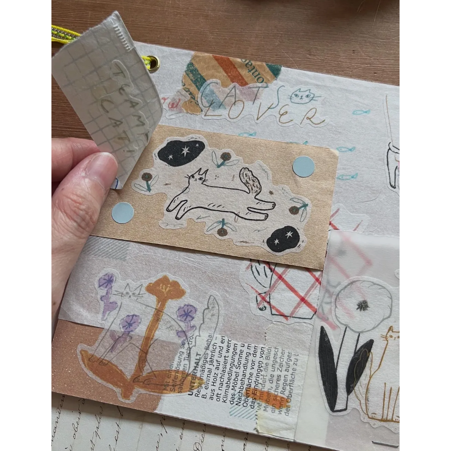 森酪梨Avocado mori 貓咪愛好者 Cats lover 和紙割型貼紙-細節圖5