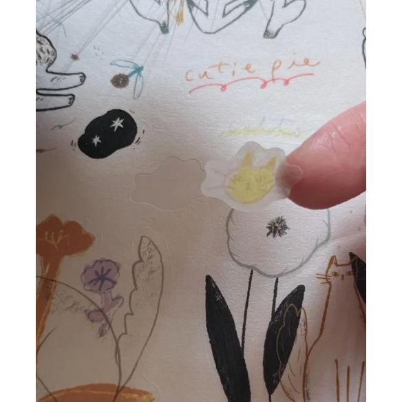 森酪梨Avocado mori 貓咪愛好者 Cats lover 和紙割型貼紙-細節圖6