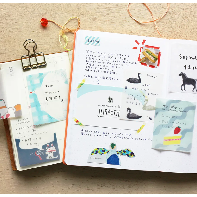 表現社 Subikiawa toRi 白鳥 描圖紙付籤【立夏手帳生活】-細節圖4