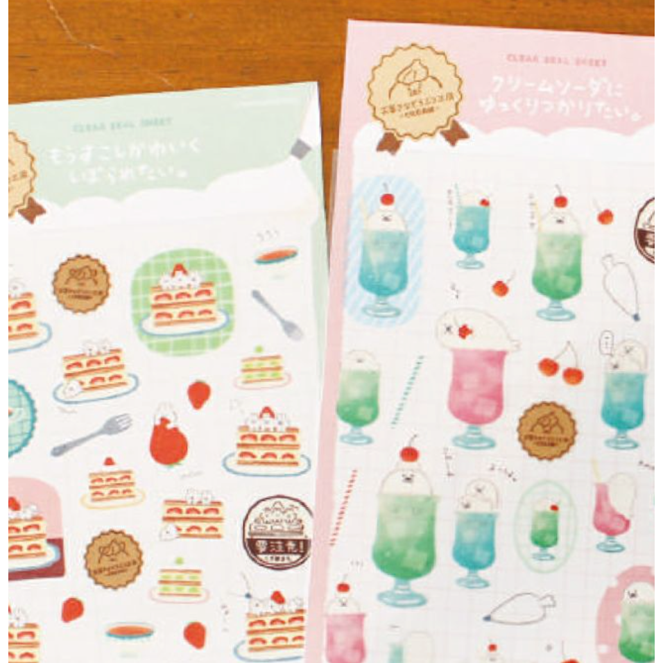 【新6款】古川紙工 小動物菓子工坊第二彈 透明貼紙組 手帳日記拼貼裝飾 日本製【立夏手帳生活】-細節圖7