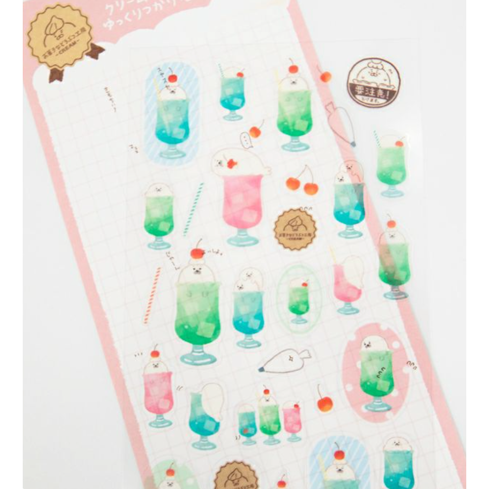 【新6款】古川紙工 小動物菓子工坊第二彈 透明貼紙組 手帳日記拼貼裝飾 日本製【立夏手帳生活】-細節圖8
