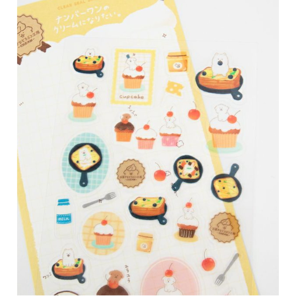 【新6款】古川紙工 小動物菓子工坊第二彈 透明貼紙組 手帳日記拼貼裝飾 日本製【立夏手帳生活】-細節圖9
