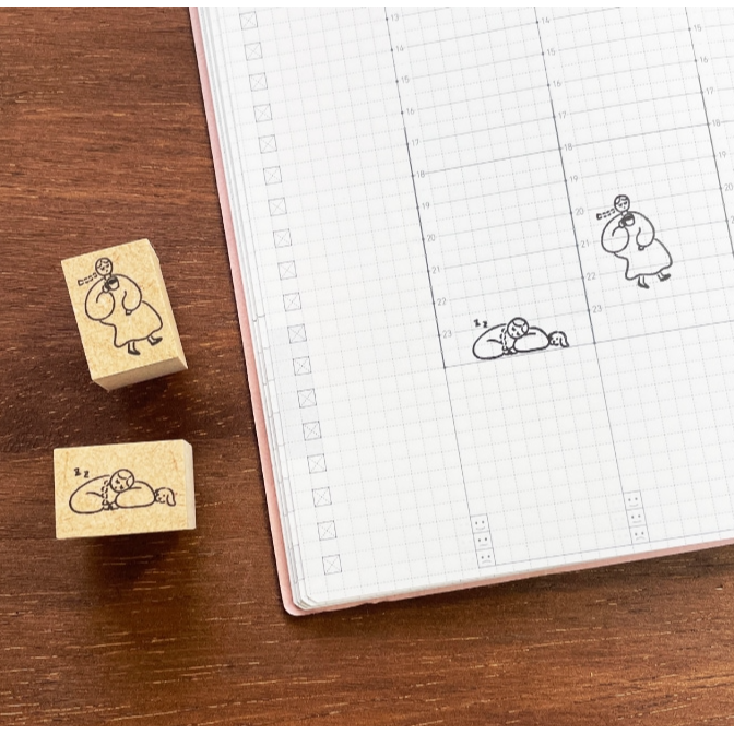 【小人物4款】Stamp Marche 印章市場 木頭印章 日本製【立夏手帳生活】-細節圖5