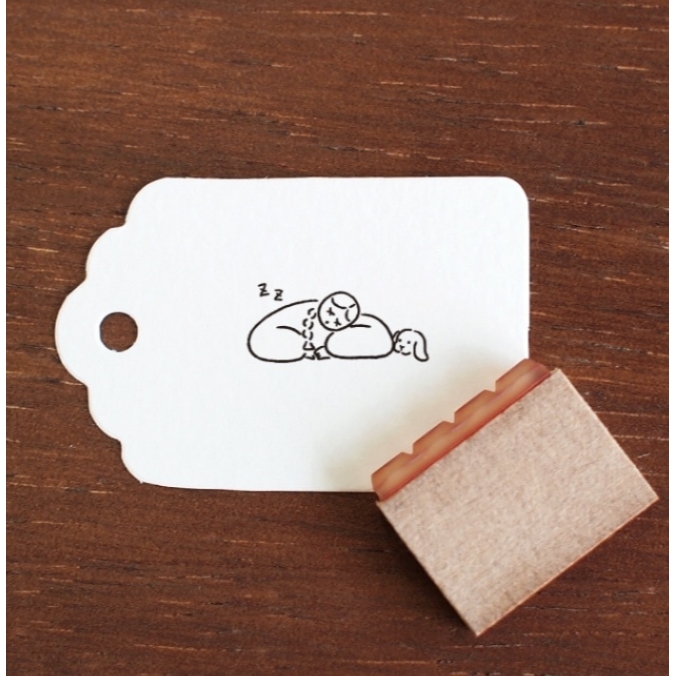 【小人物4款】Stamp Marche 印章市場 木頭印章 日本製【立夏手帳生活】-規格圖9