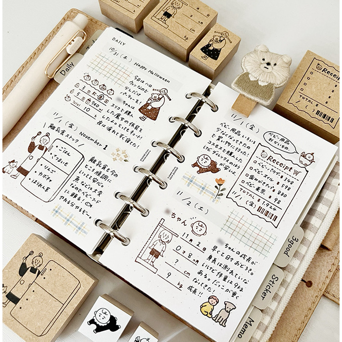 【合作款共5款】Stamp Marche 印章市場 木頭印章 日本製【立夏手帳生活】-細節圖6