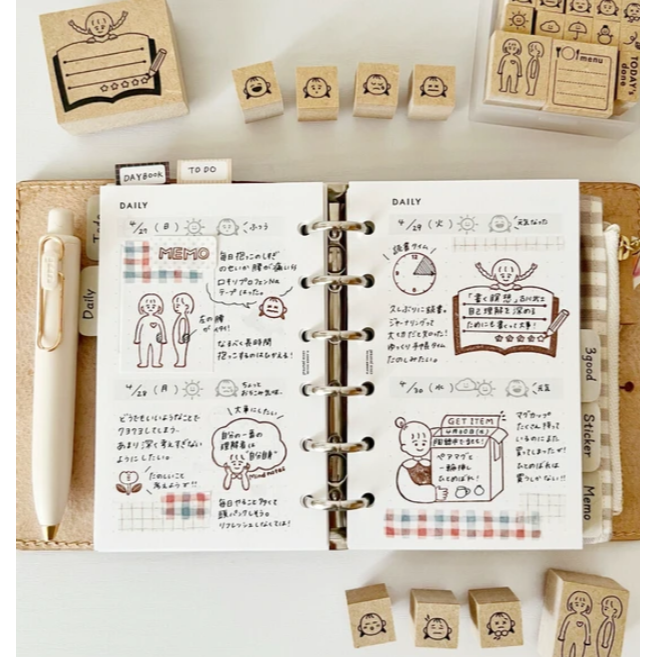 【合作款共5款】Stamp Marche 印章市場 木頭印章 日本製【立夏手帳生活】-細節圖8