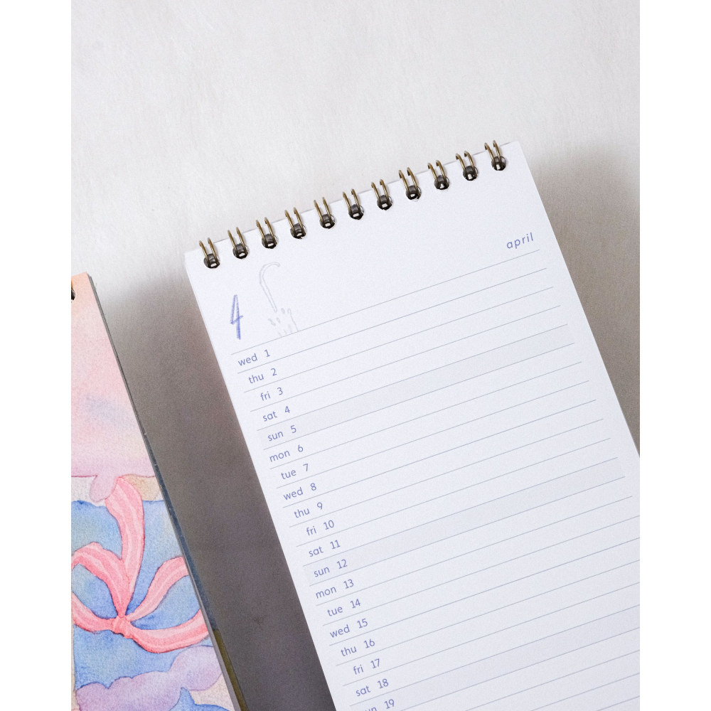 【桌上曆】dodolulu 2026 台座月曆 長款桌曆 月記事【立夏手帳生活】-細節圖4