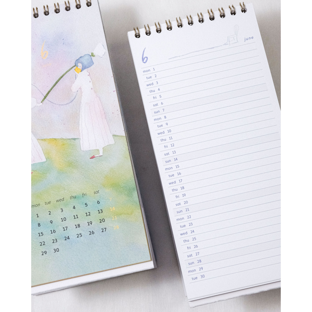 【桌上曆】dodolulu 2026 台座月曆 長款桌曆 月記事【立夏手帳生活】-細節圖5
