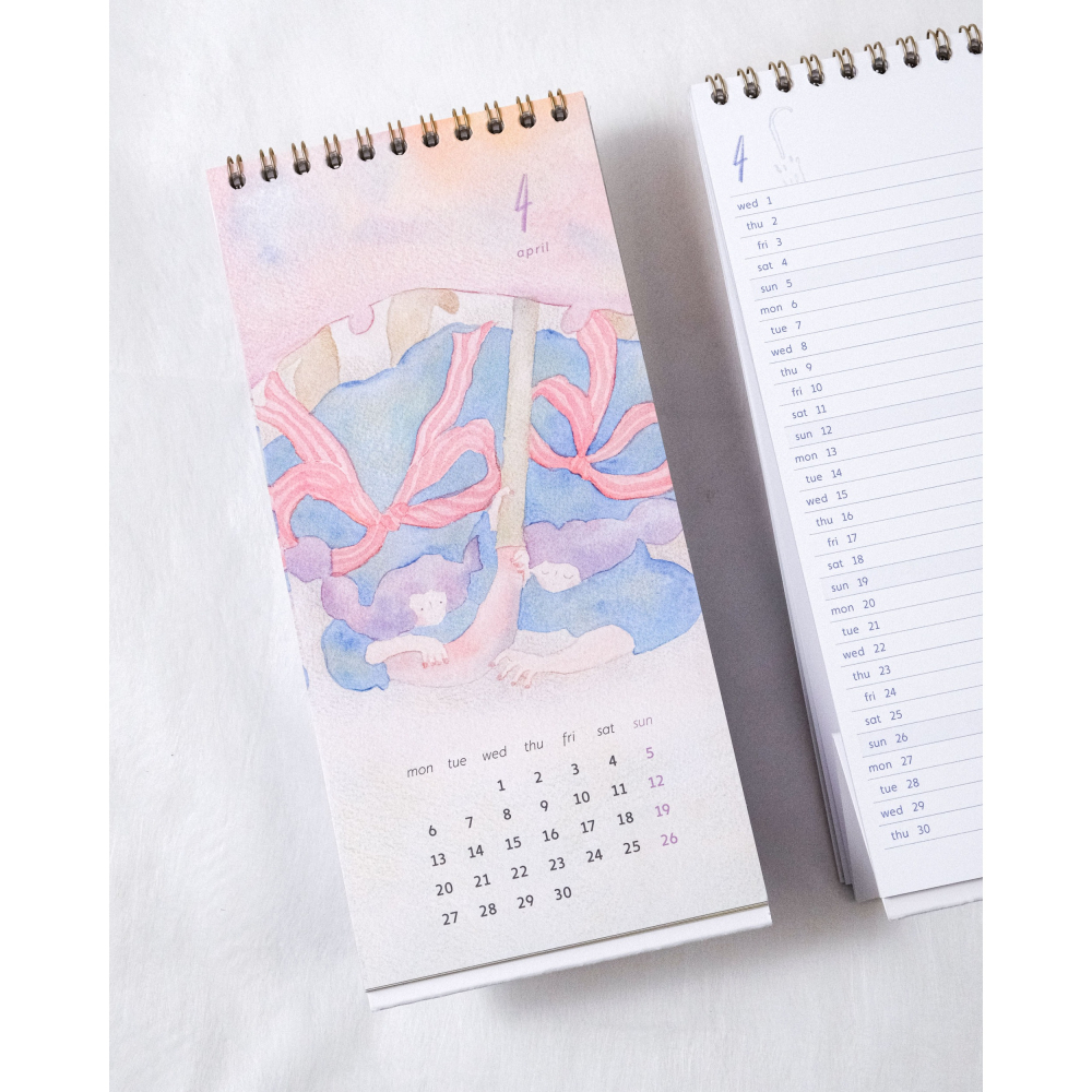 【桌上曆】dodolulu 2026 台座月曆 長款桌曆 月記事【立夏手帳生活】-細節圖6