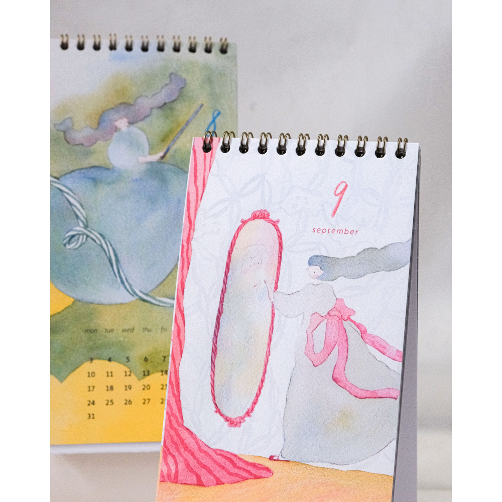 【桌上曆】dodolulu 2026 台座月曆 長款桌曆 月記事【立夏手帳生活】-細節圖8