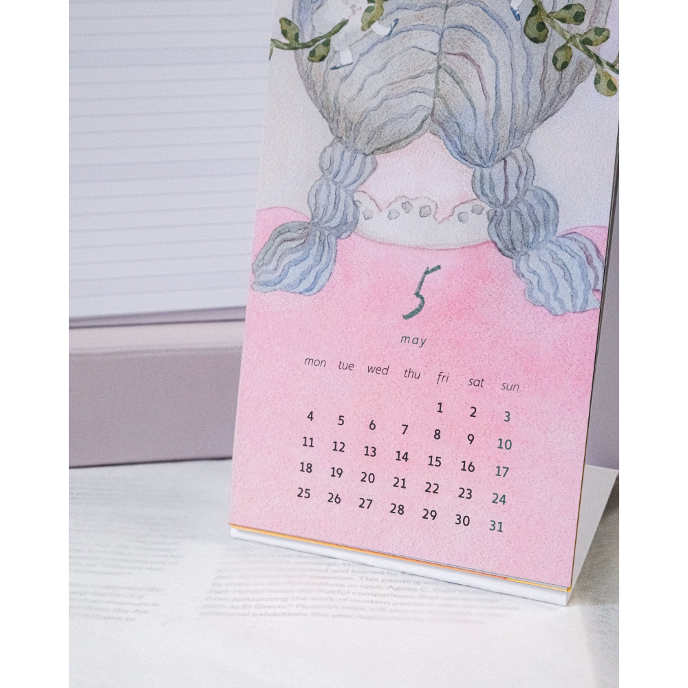 【桌上曆】dodolulu 2026 台座月曆 長款桌曆 月記事【立夏手帳生活】-細節圖9