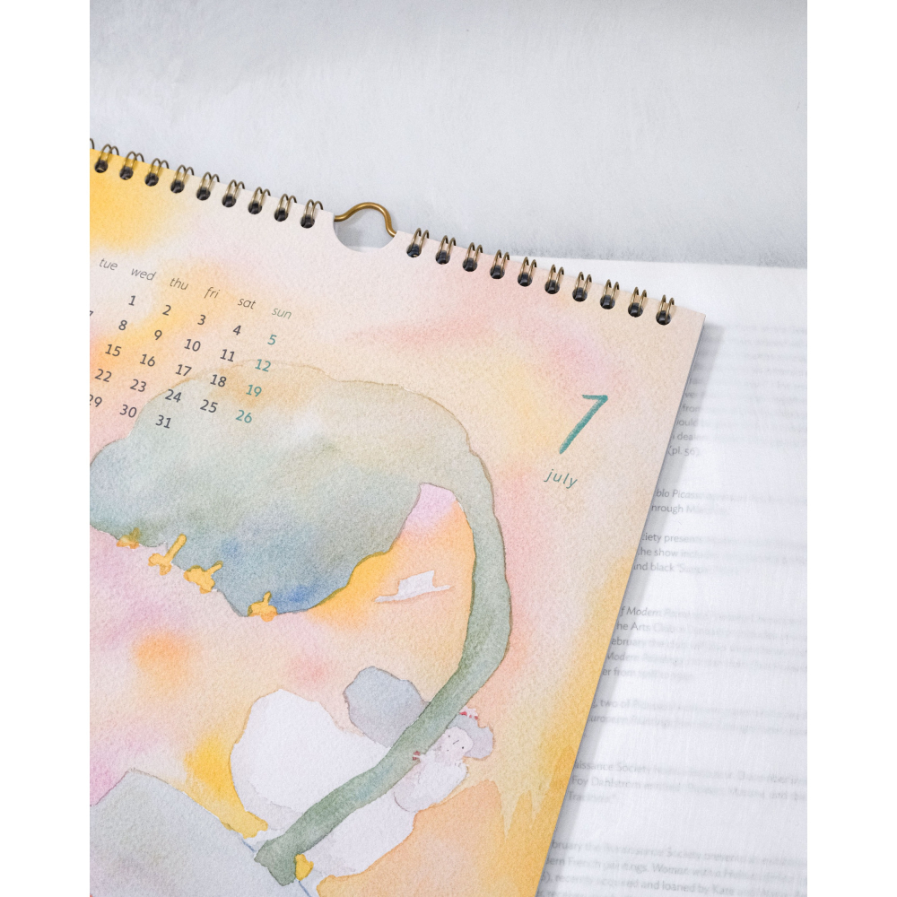 【壁掛曆】dodolulu 2026 A4 月曆掛曆 12個月可愛女孩插畫【立夏手帳生活】-細節圖5