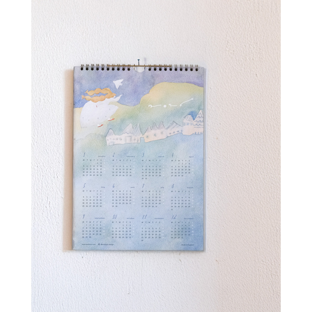 【壁掛曆】dodolulu 2026 A4 月曆掛曆 12個月可愛女孩插畫【立夏手帳生活】-細節圖9