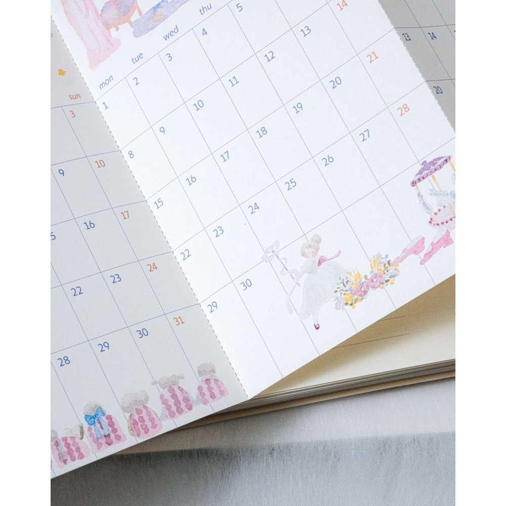 dodolulu 2026 月間月曆貼紙 適合B6、A5及 Traveler Style 標準款筆記本【立夏手帳生活】-細節圖2