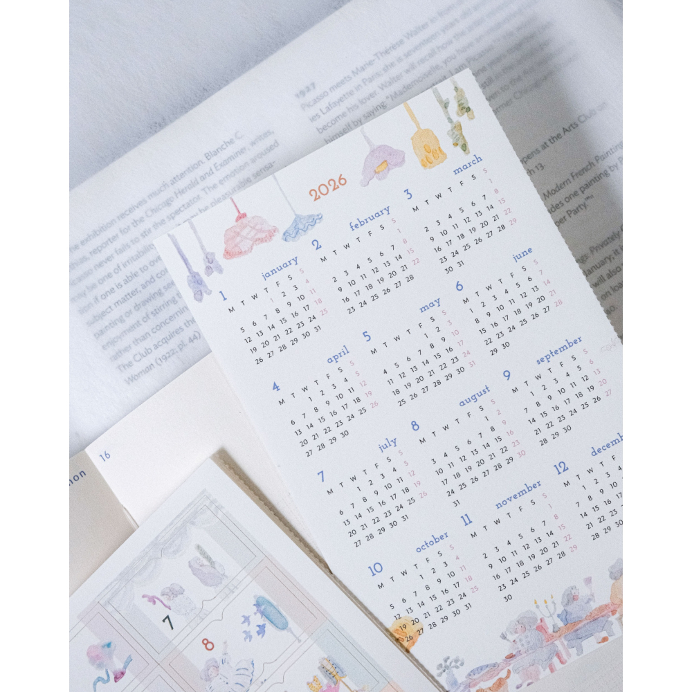 dodolulu 2026 月間月曆貼紙 適合B6、A5及 Traveler Style 標準款筆記本【立夏手帳生活】-細節圖6