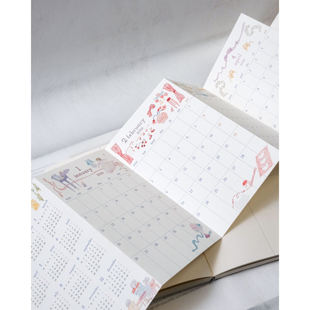 dodolulu 2026 月間月曆貼紙 適合B6、A5及 Traveler Style 標準款筆記本【立夏手帳生活】-細節圖7