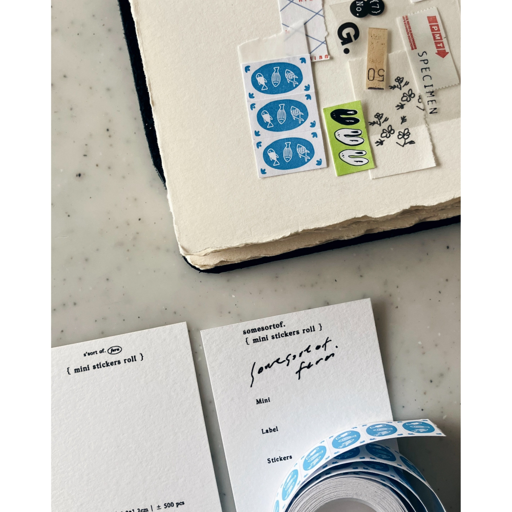 羊君 小魚 𝐦𝐢𝐧𝐢 𝐟𝐢𝐬𝐡𝐞𝐬 標籤貼紙卷【立夏手帳生活】-細節圖3