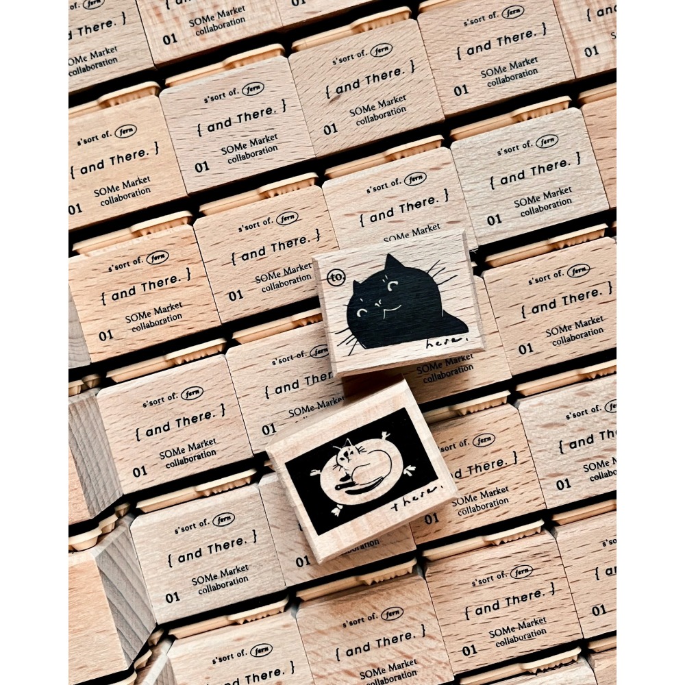 羊君 𝐚𝐧𝐝 𝐡𝐞𝐫𝐞, 𝐚𝐧𝐝 𝐭𝐡𝐞𝐫𝐞. 大頭貓印章2入組【立夏手帳生活】-細節圖3