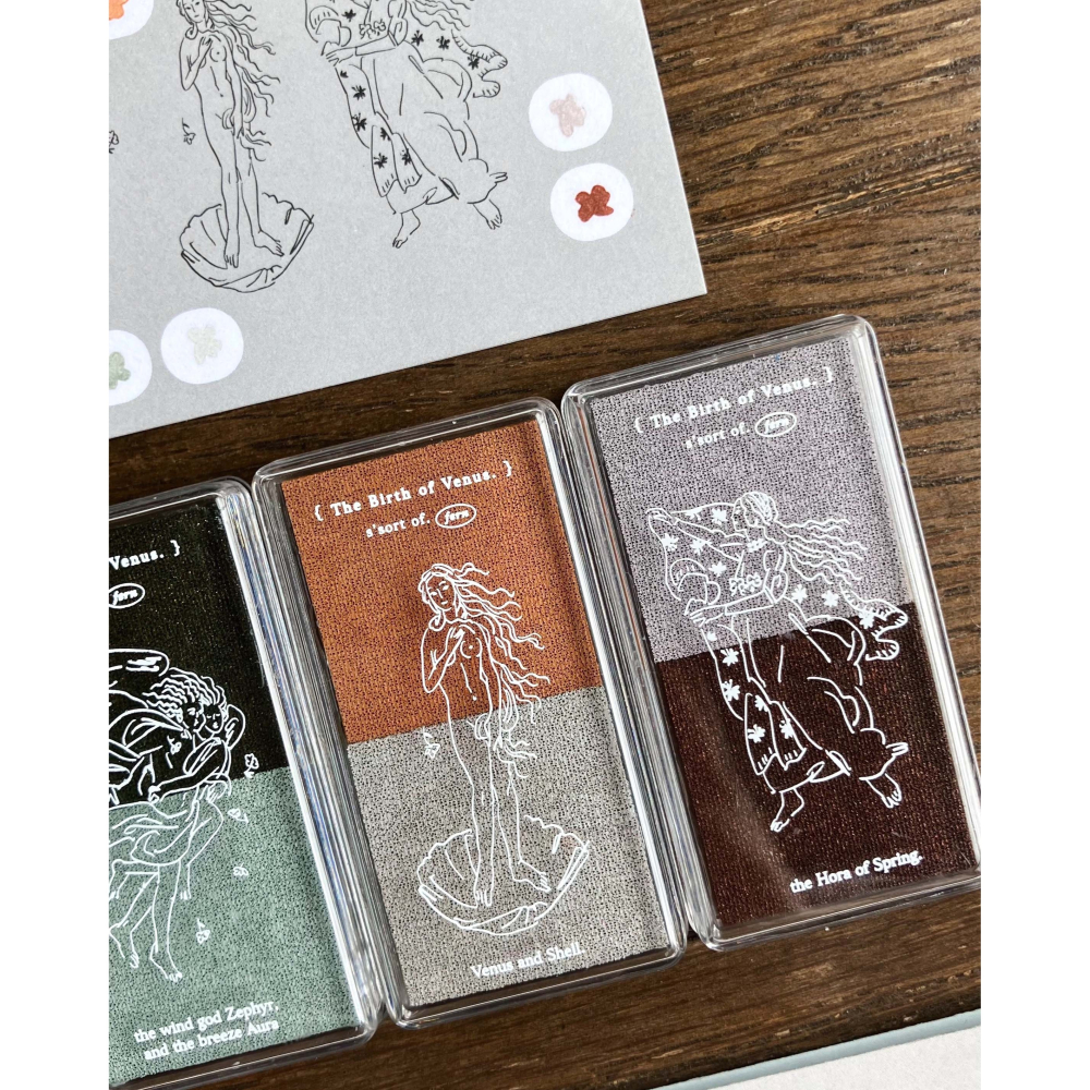 羊君 維納斯的誕生 𝐓𝐡𝐞 𝐁𝐢𝐫𝐭𝐡 𝐎𝐟 𝐕𝐞𝐧𝐮𝐬 六色印台組【立夏手帳生活】-細節圖7