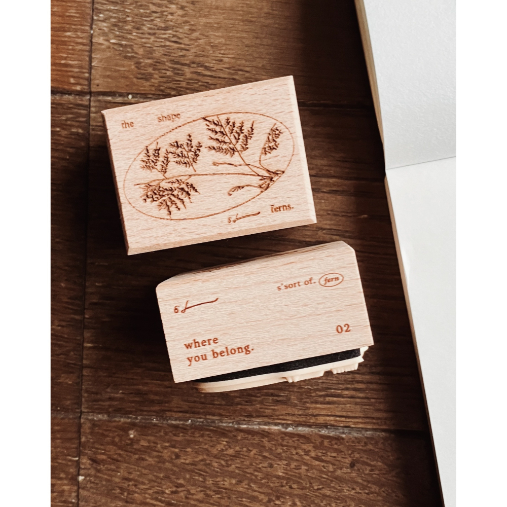 【2款】羊君 貓咪與蕨類 櫸木印章【立夏手帳生活】-細節圖4