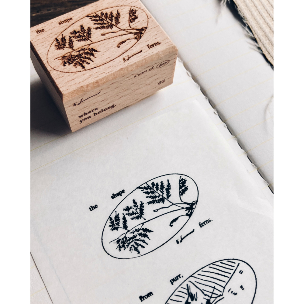 【2款】羊君 貓咪與蕨類 櫸木印章【立夏手帳生活】-細節圖8