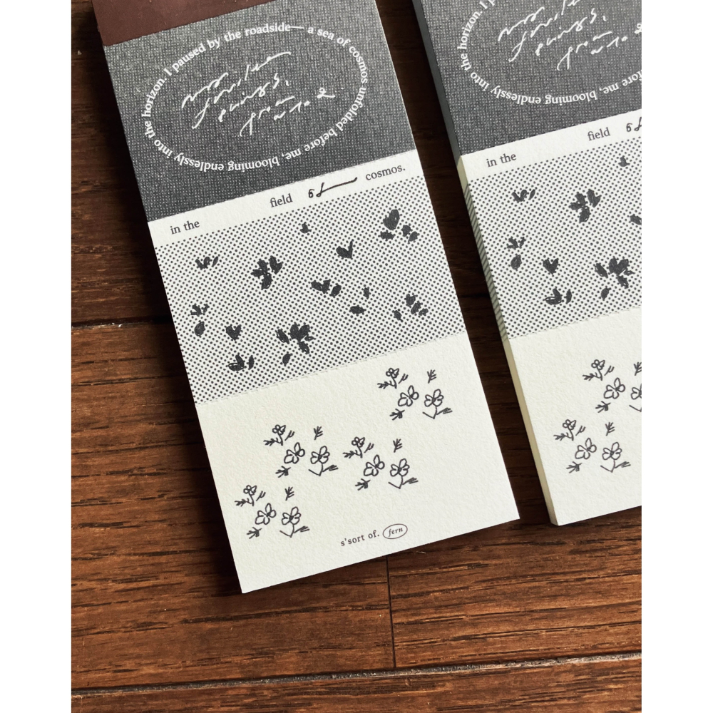 【新2款】羊君 復古手撕便簽本「花海/橢圓」【立夏手帳生活】-細節圖2