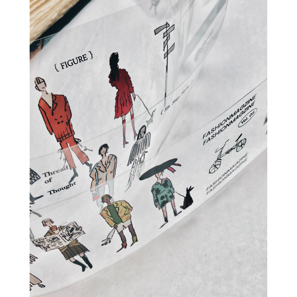 羊君 人群像 𝐅𝐢𝐠𝐮𝐫𝐞 𝐌𝐚𝐠𝐚𝐳𝐢𝐧𝐞 5cm 亮面PET膠帶【立夏手帳生活】-細節圖4