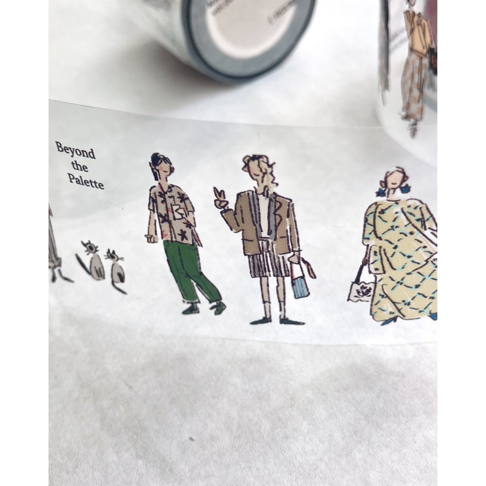 羊君 人群像 𝐅𝐢𝐠𝐮𝐫𝐞 𝐌𝐚𝐠𝐚𝐳𝐢𝐧𝐞 5cm 亮面PET膠帶【立夏手帳生活】-細節圖5