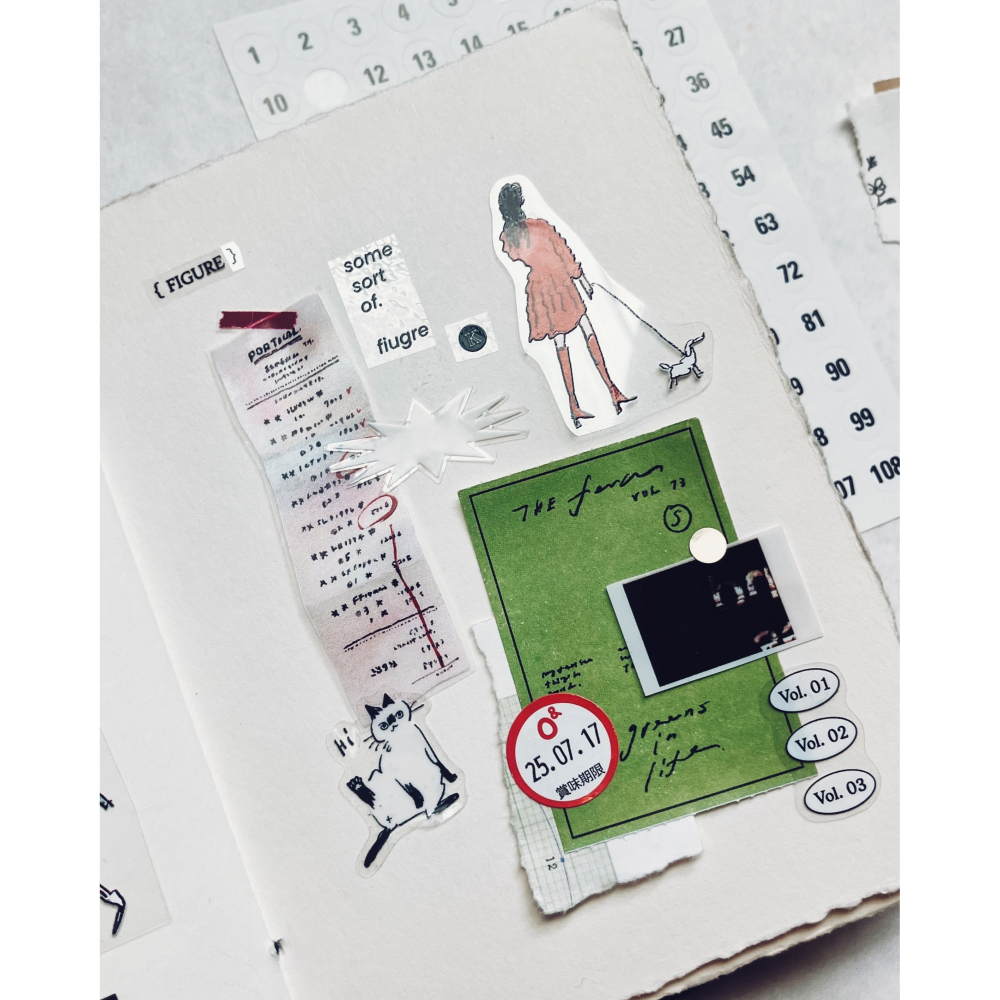 羊君 人群像 𝐅𝐢𝐠𝐮𝐫𝐞 𝐌𝐚𝐠𝐚𝐳𝐢𝐧𝐞 5cm 亮面PET膠帶【立夏手帳生活】-細節圖6