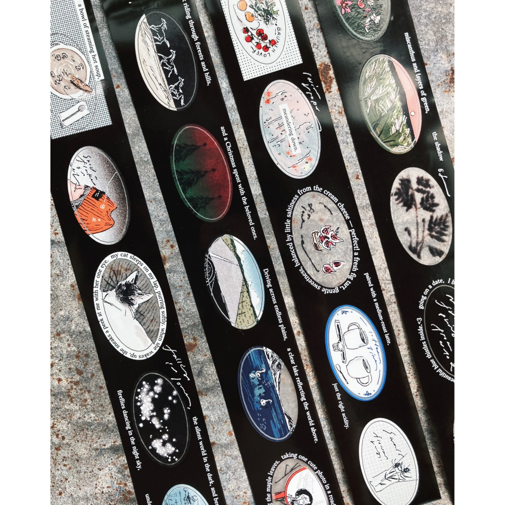 羊君 𝐌𝐲 𝐅𝐚𝐯𝐨𝐫𝐢𝐭𝐞 𝐓𝐡𝐢𝐧𝐠𝐬 3.5cm霧面割型PET膠帶【立夏手帳生活】-細節圖3