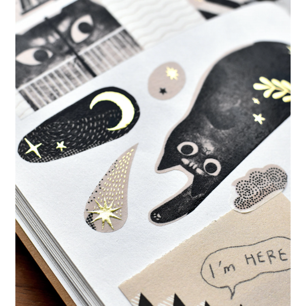 大芝麻小花生 躲貓貓 和紙燙金燙銀紙膠帶【立夏手帳生活】-細節圖3